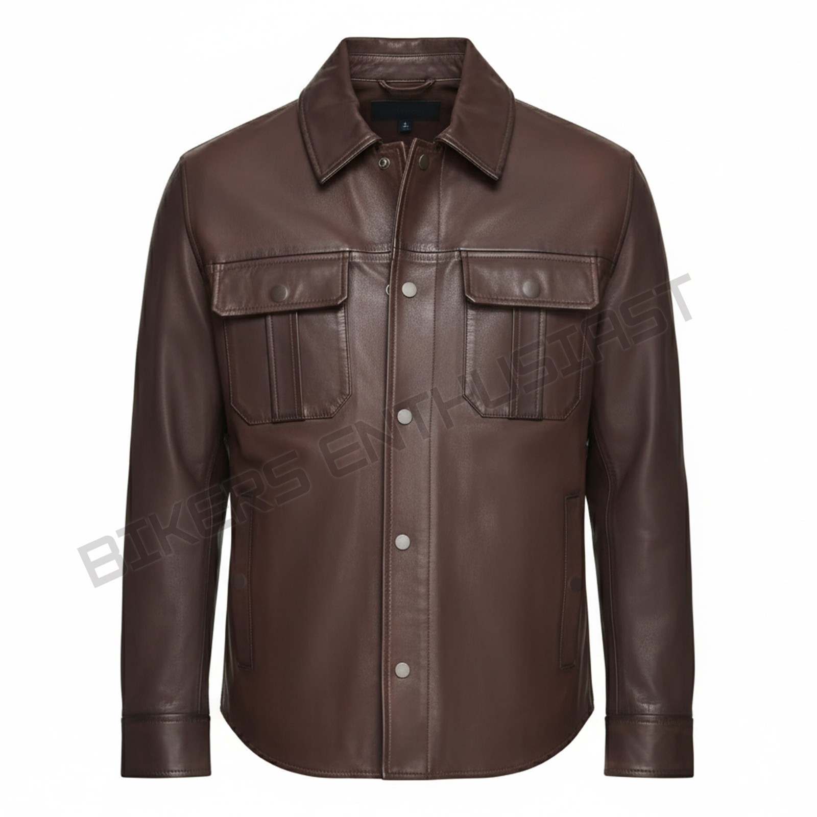 Brown Genuine Lambskin Leather Jacket Men, Soft, durable, classic, Motorcycle