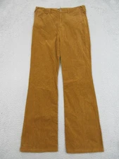 Signature Studio Pants Womens 12 Brown Corduroy Stretch Wide Leg Flare Casual
