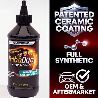TriboDyn Ceramic Synthetic Supercharger Oil, 20-90F Drop, Anti-Wear, HP Boost