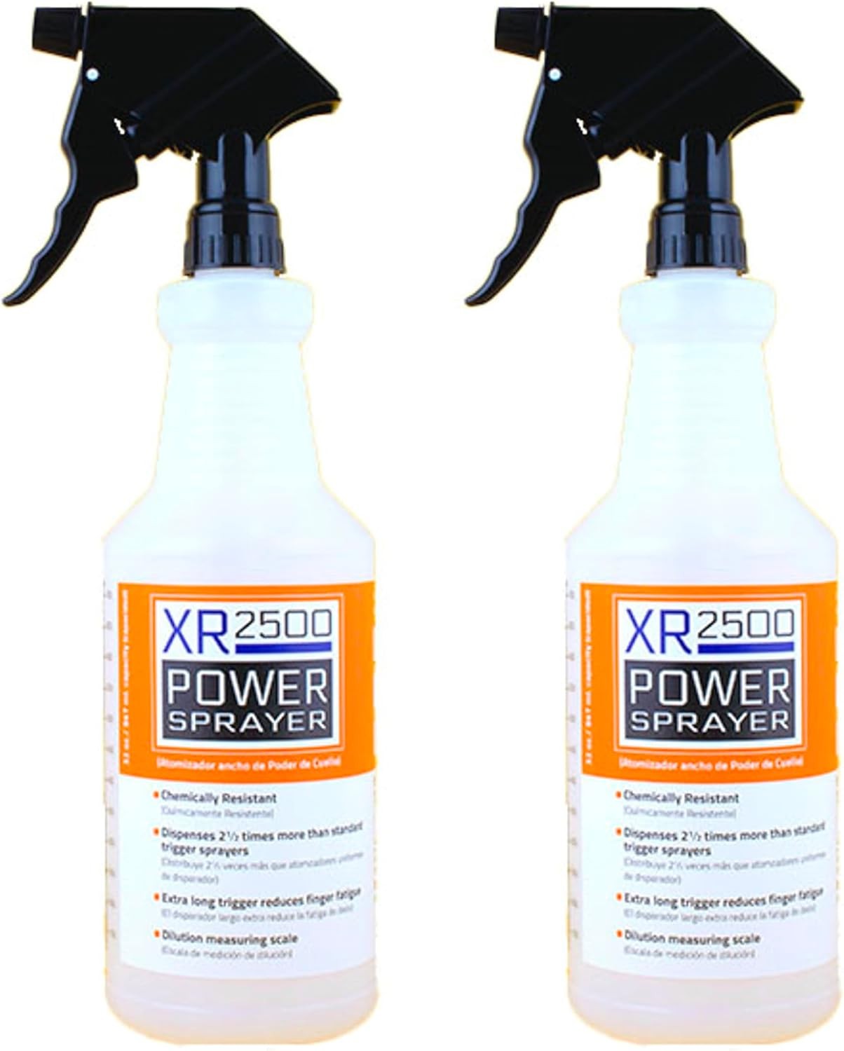 Sprayco 32oz Chemical Resistant Spray Bottle – 32 oz (2 Pack), Black 