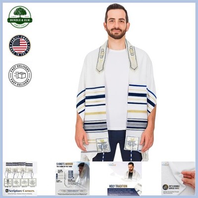 New Covenant Prayer Shawl 72'' x 22'' Very Soft Acrylic with Care Instructions