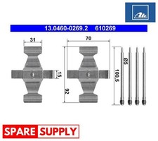Image of ACCESSORY KIT, DISC BRAKE PADS FOR MERCEDES-BENZ W203 S203 ATE 13.0460-0269.2