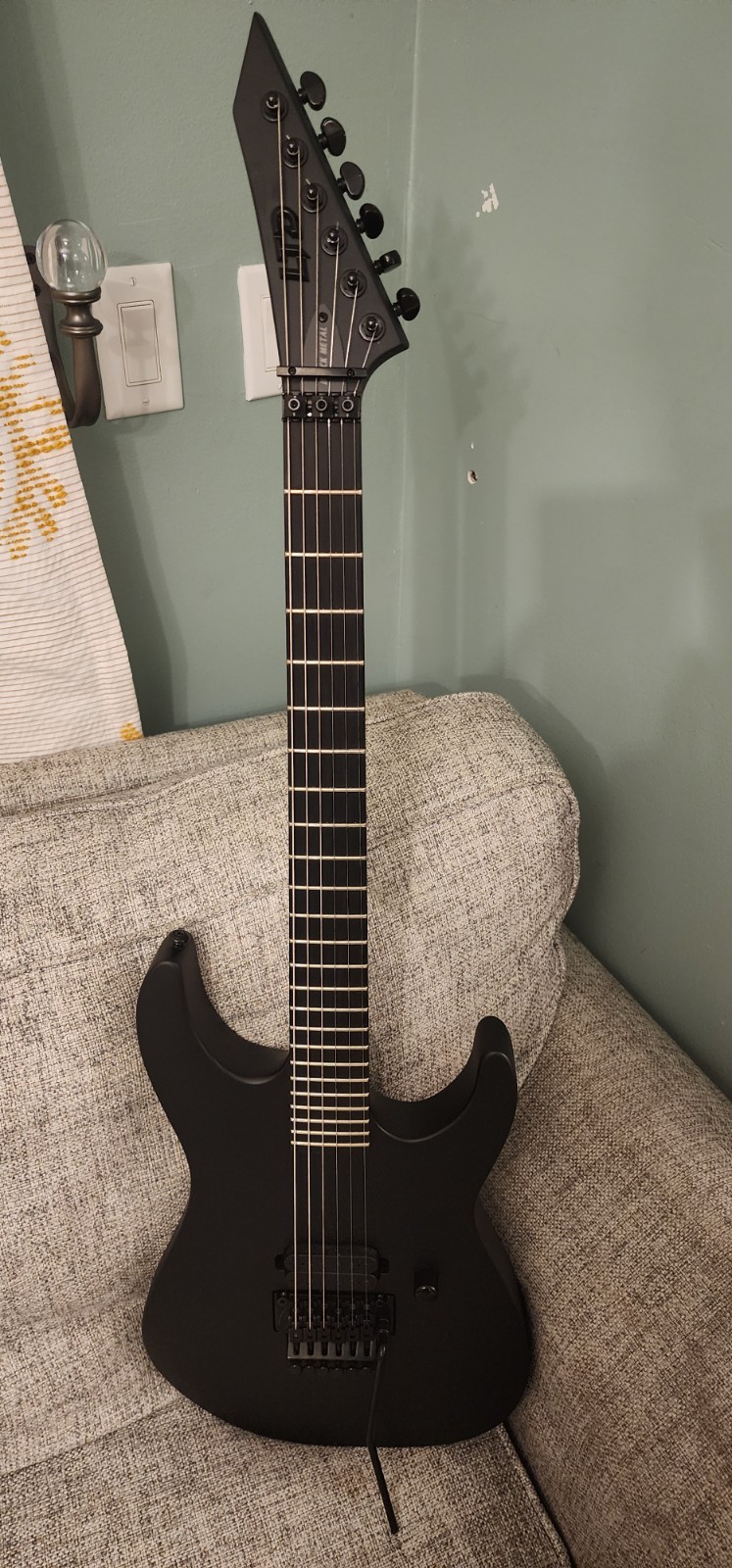 ESP LTD M-Black Metal Black Satin BLKS Electric Guitar  - USED