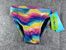 Speedo Men's/Boys Eco Endurance Brief Swimsuit Size 24 Rainbow Wave