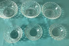 6 Anchor Hocking BUBBLE Glass Crystal Small Fruit Bowls   TWO SIZES : 4”+5 1/4”