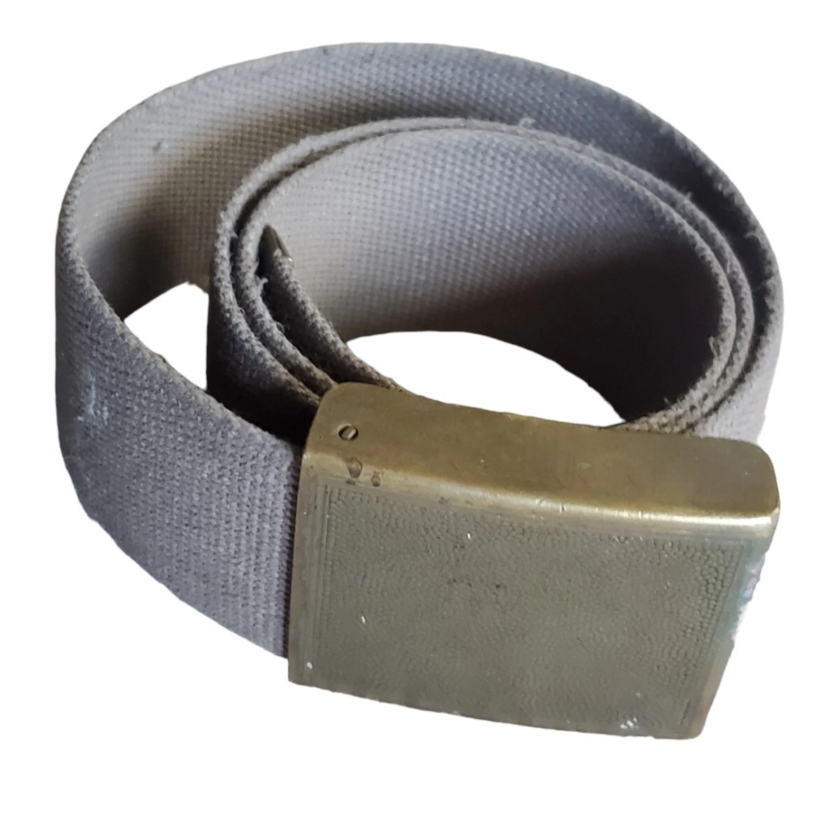 German Army Military Suspender Belt Canvas Webbing Green Stamped SC Tree FLAW