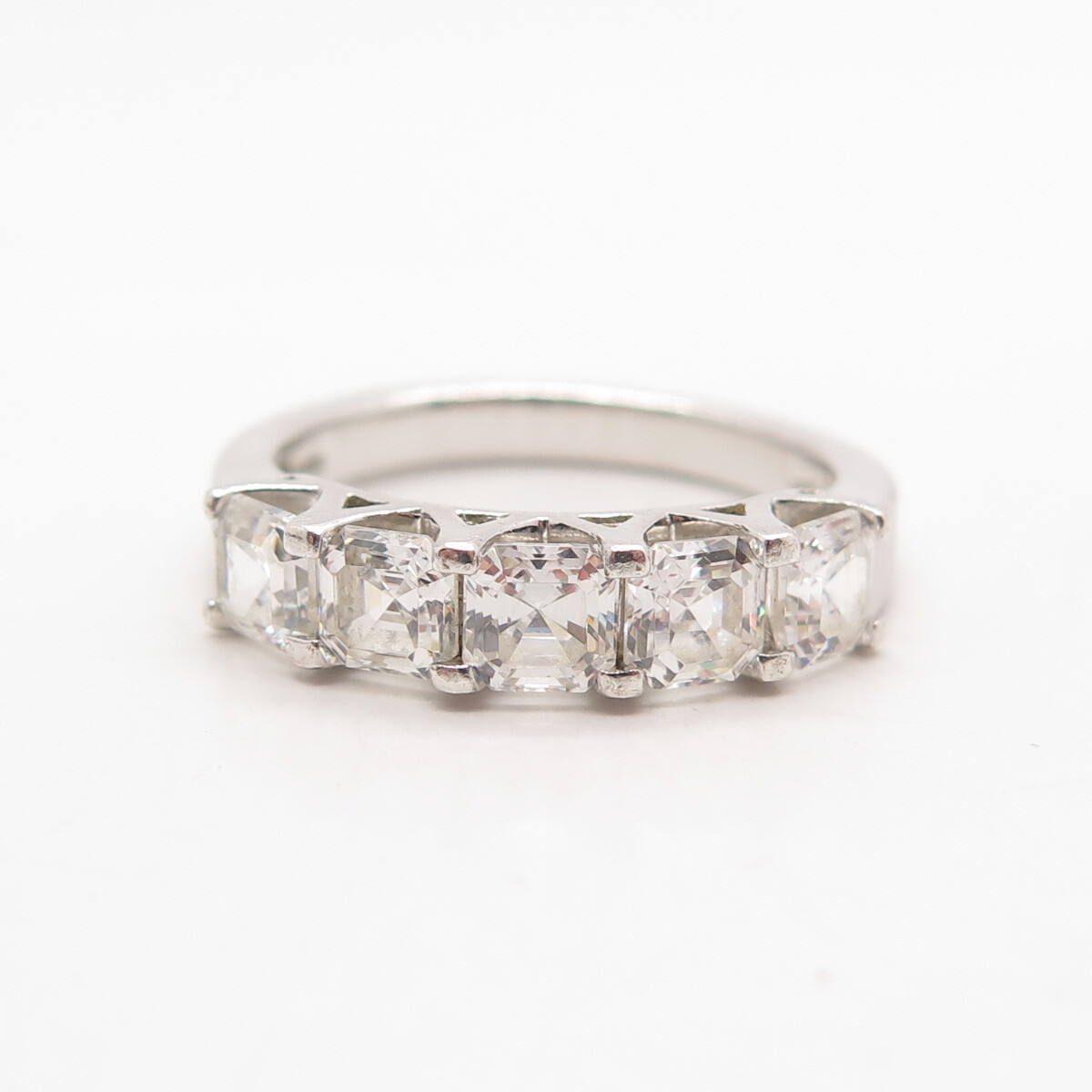 925 Sterling Silver Ross Simons PrincessCut C Z Ring… Gem