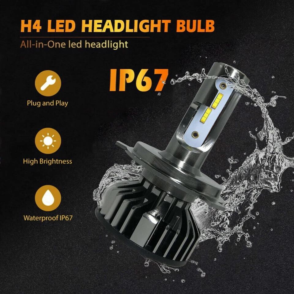 Extremely Bright CANBUS 100W 16000 Lumen 9008 H13 Hi/Lo LED Headlight Bulbs - Image 3 of 4