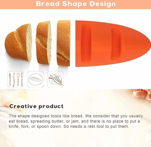 Silicone Spoon & Utensil Rest Holder & Drip Pad Heat Resistant BPA-Free Orange - Picture 2 of 8