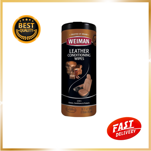 Weiman Leather Cleaner & Conditioner Wipes with UV Protection prevent
