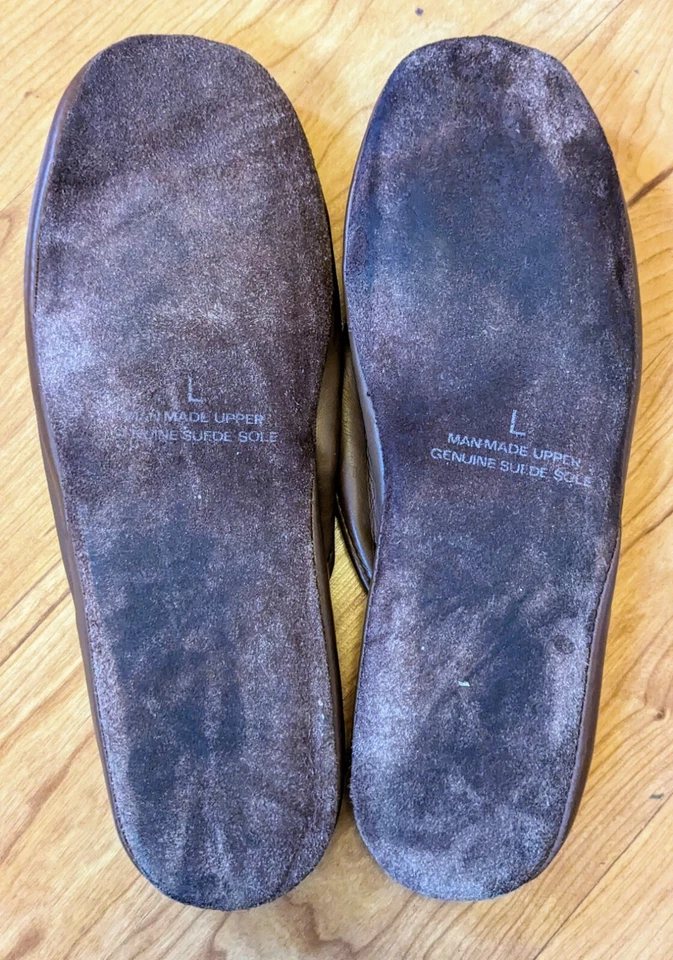 Vintage Jiffies Mens Slip On House Driving Shoe Slipper Size L Travel Case Suede - Image 3 of 4