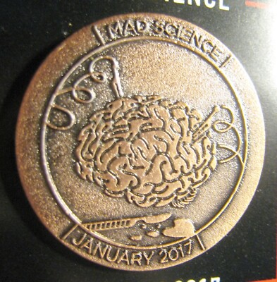 2017 Loot Crate Gaming January MAD SCIENCE Metal Brain Coin