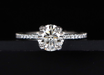 23500 $ Tacori Halbmond Forevermark 1,53 kt runder Diamant Platin Verlobungsring