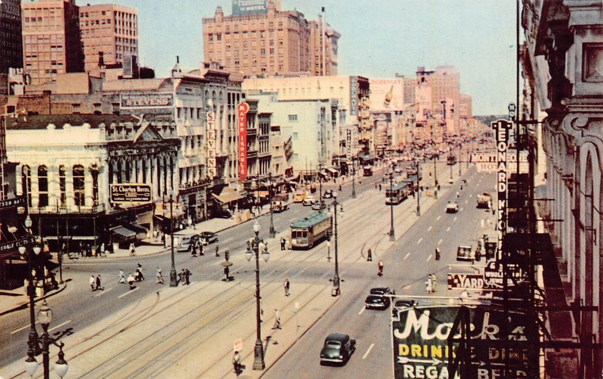 New Orleans Louisiana LA Canal Street Leonard Krower Jewelry Vtg Postcard D7
