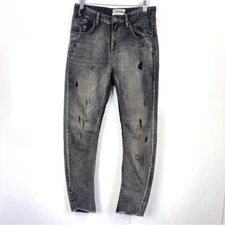 One x One Teaspoon Scallywags Distressed Skinny Ankle High Waist Jeans Size 29