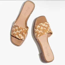 Madewell The Cassady Mule in Woven Leather size 6.5