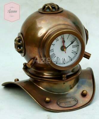 US Navy Mark V Antique Scuba Mini Diving helmet with Clock Divers ...