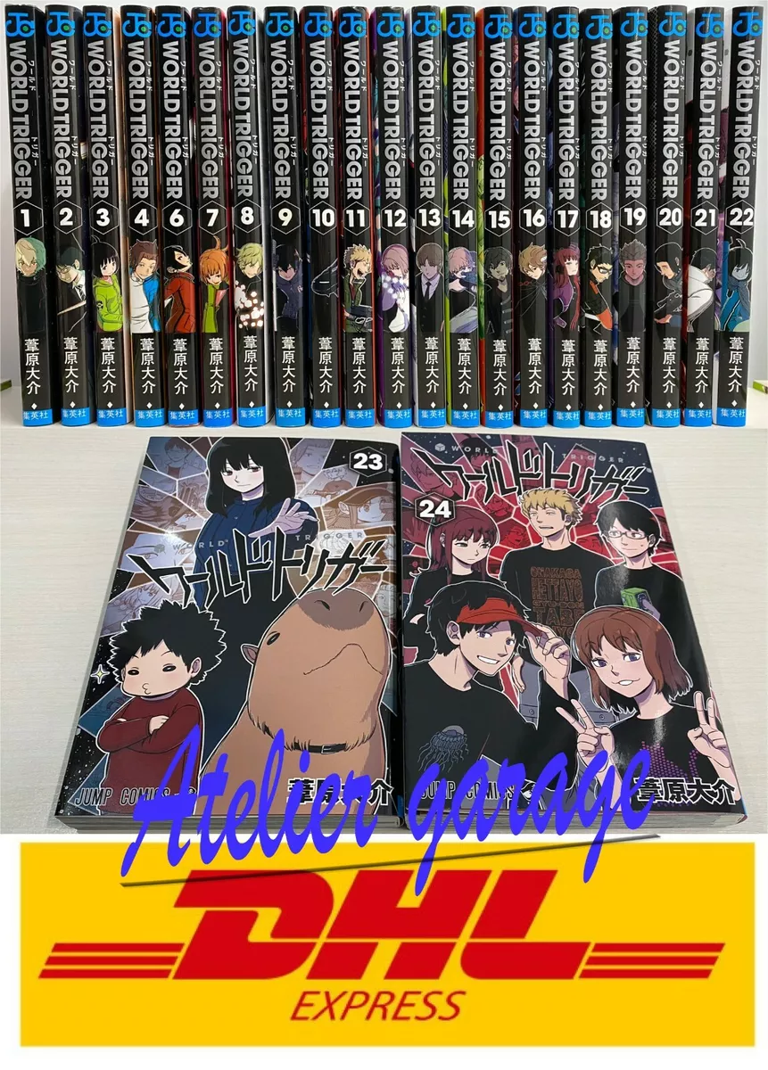 USED World Trigger Vol.1-23+24+Official Data Book 25 Set Japanese