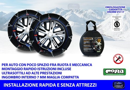 Schneeketten BMW Serie 2 Active Tourer F45 > 205 55 17 Zoll R17 7 MM für - Bild 2 von 3