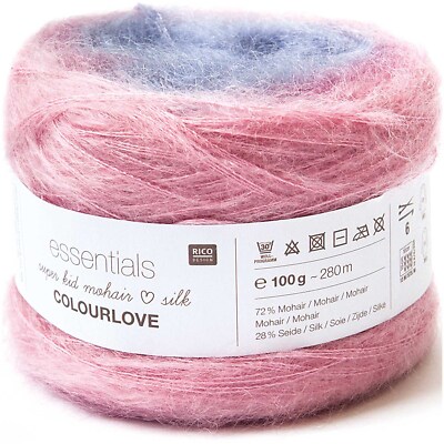 RICO ESSENTIALS SUPER KID MOHAIR SILK COLOURLOVE Handstrickgarn