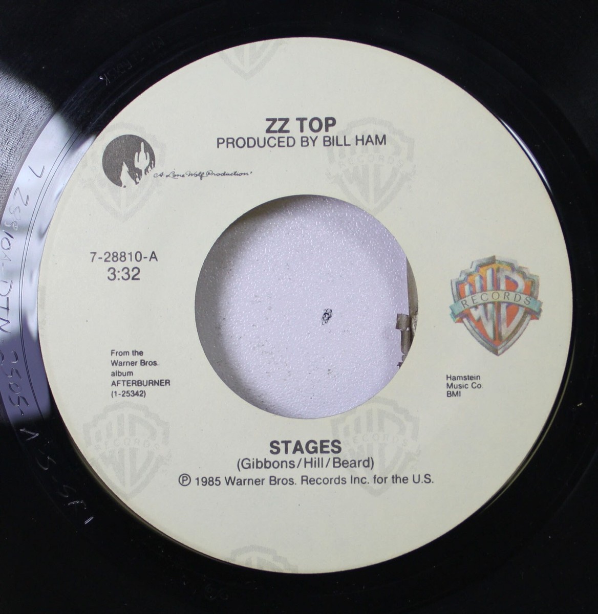 Rock 45 Zz Top - Stages / Can'T Stop Rockin' On Warner Brothers