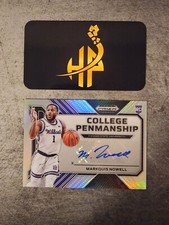2023 Panini Prizm Draft Picks Markquis Nowell RC Auto College Penmanship Silver
