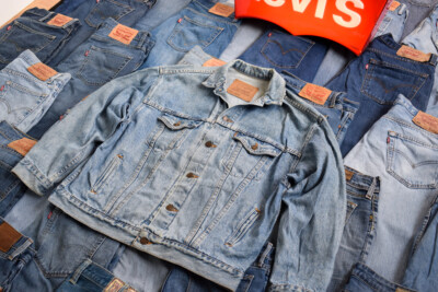 Levis Vintage Jeans Jacke Jacket Trucker 57508 USA Made Rock Denim 90er 90s XL 2