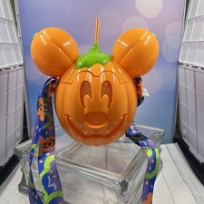 Disney Parks 2024 Halloween Mickey Mouse Jack-O-Lantern Pumpkin Light-Up Sipper