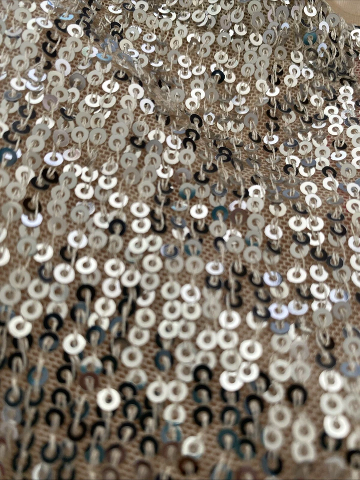 Pantalones de pierna ancha KATIEJ NYC grandes beige adornados con lentejuelas para niñas Foto 3 de 4