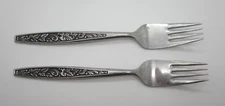 Vintage Stylecraft Stainless Set 2 Dinner Forks  SYF20 Pattern Free Ship!