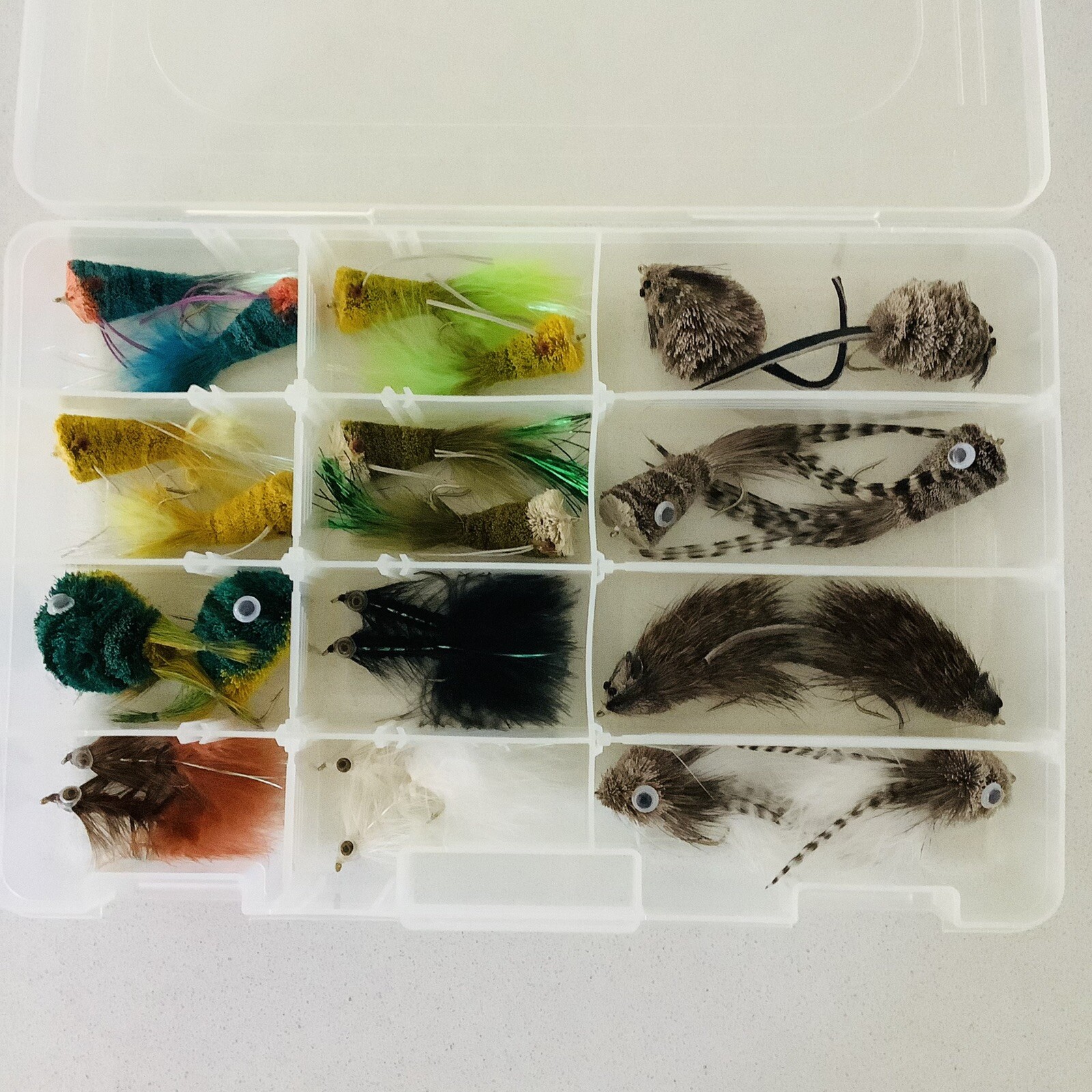 Bulk Lot Fly Fishing Flies, Bass Bugs, Poppers, Woolly Buggers With Tackle Box - Image 3