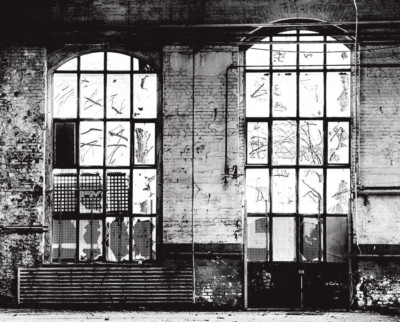 Rasch Tapete Factory 3 III 940930 alte Fabrik schwarz weiß 372 x 300 cm Wandbild