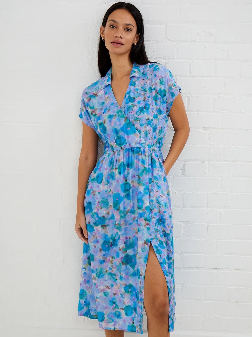 French Connection Gretha Drape Wrap Dress UK Size 14 (RRP £85) eBay