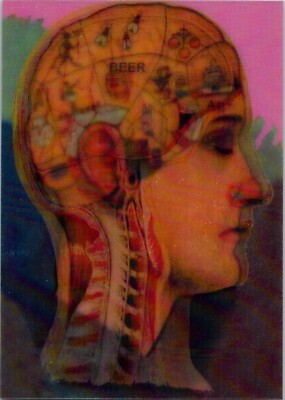 Franz Marc Human Head Brain 3D Germany Lenticular Postcard