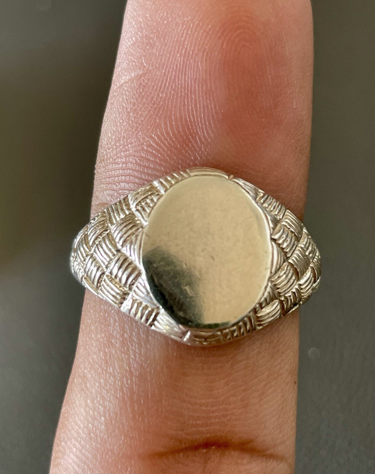 Solid 925 sterling Silver Signet Ring. Size 10.25… - image 4