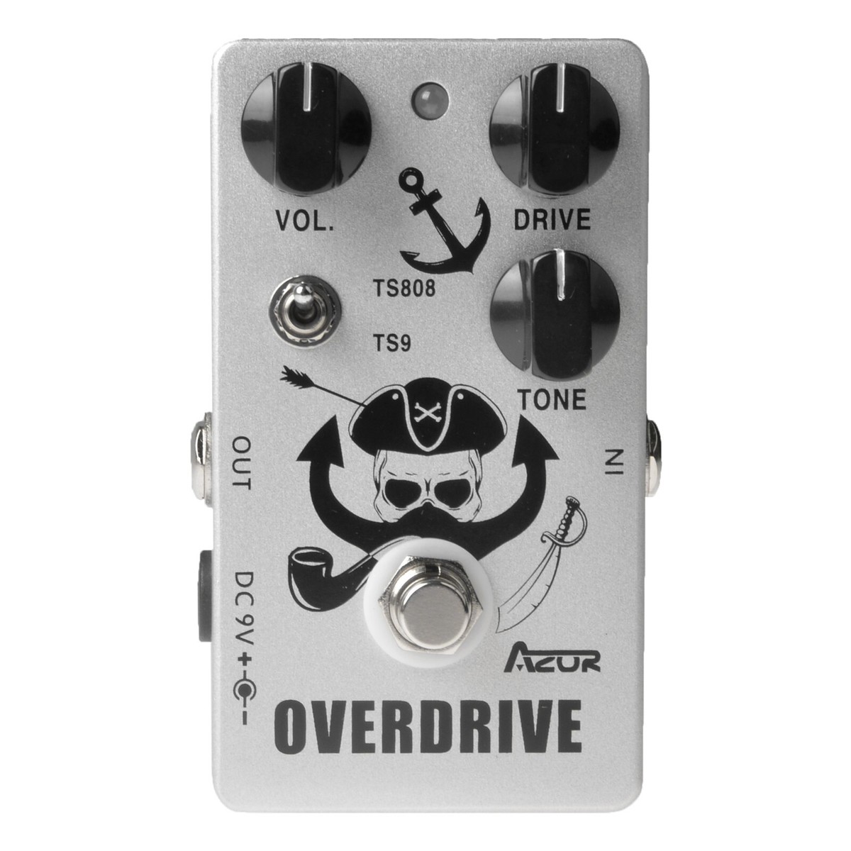 AZOR CP-76 Captain Silver Overdrive Pedal Guitar Effect