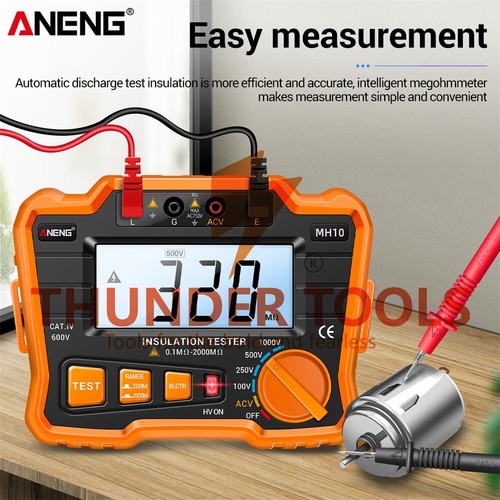 Thunder Tools ANENG MH10 Digital Insulation Resistance Tester 0.1MΩ-2000MΩ - Bild 21 von 23