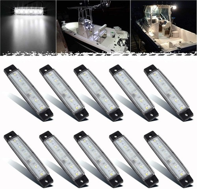 #ad #ad PSEQT LED Boat Interior Lights Marine Courtesy Light Strip Deck Transom Cockpit $27.87