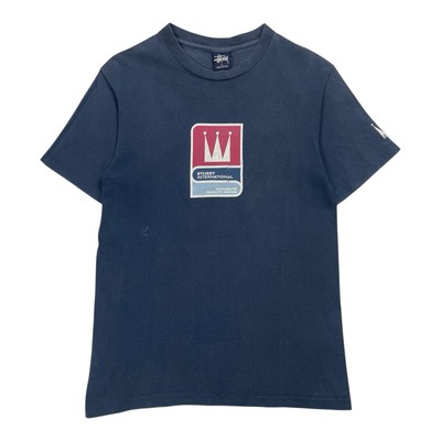 Stussy Crown T-Shirt Vintage Spell Out Logo Damen Small S USA Tee