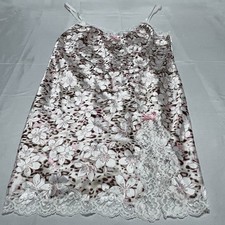 Victoria's Secret Slip Dress Nightgown Floral Cheetah Lace Fairycore Coquette S