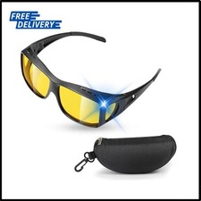 Polarized Night Driving Glasses Anti Glare Vision Fit Over for Men Women