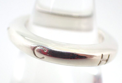 CHANEL Ring Logo Alphabet Silver925 Hallmarked JP13 US6.25 EU53