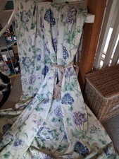 Beautiful Vintage Laura Ashley Hepworth Lined Curtains  Drop 223cm X Width 156cm