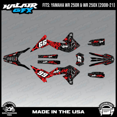 Graphics Kit for Yamaha WR250R WR250X (2008-2021) Revolt Series - RED
