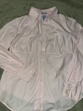 GAP shirt Womens Maternity Small Pink Button-Down Collared Shirt Blouse