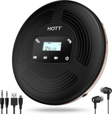 Portable CD Player with Bluetooth and FM Transmitter with Touch Buttons Backligh