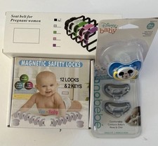 Eco-Baby Child Safety Strap Locks 12-Pack No Drilling for Fridge Cabinets Toilet