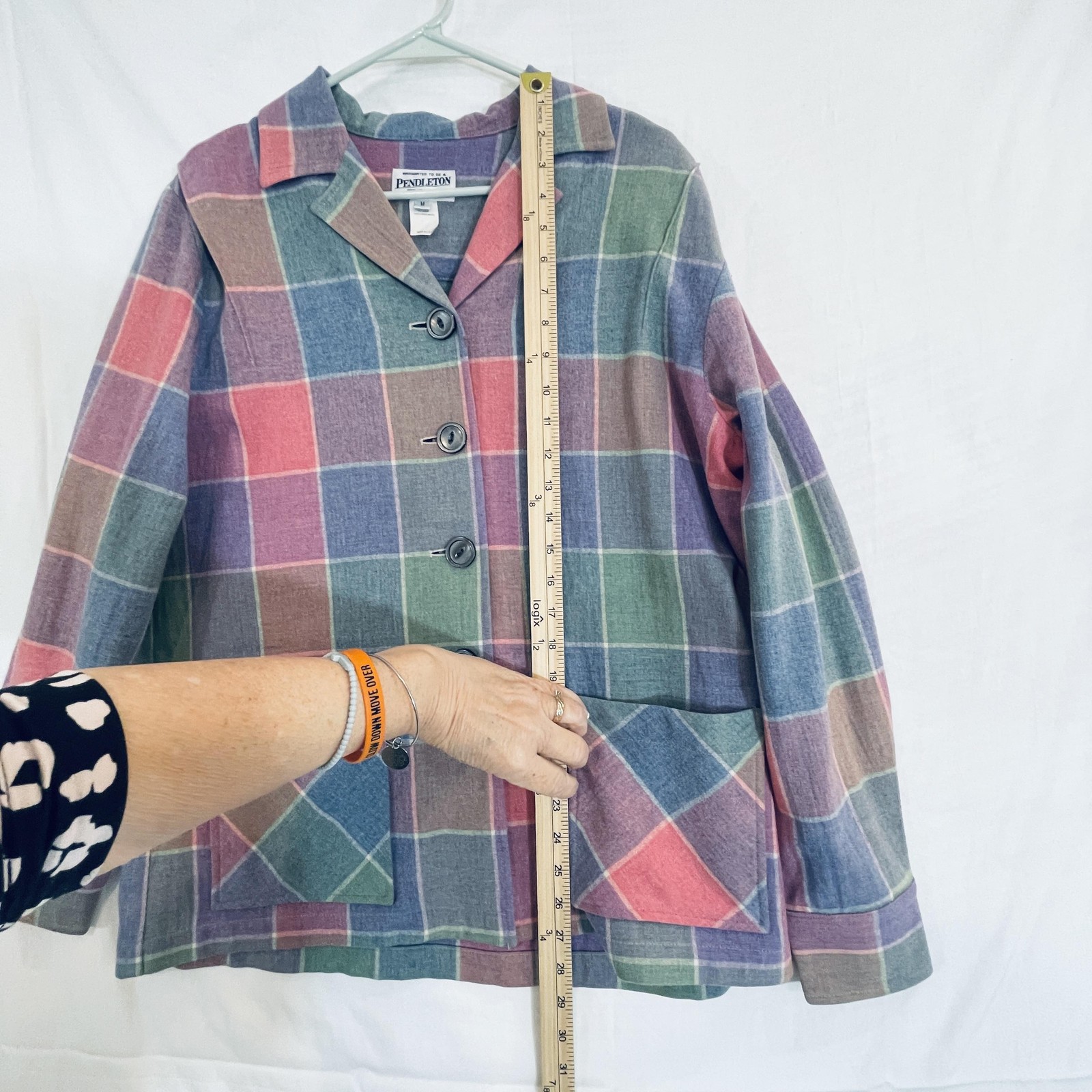 Pendleton Shacket Jacket Women M Pastel Plaid Woo… - image 6