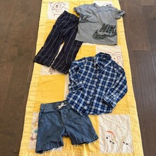 Lot of Boy Clothes 4T Baby Gap Easy Peasy Nike Linen Organic Cotton Tops Bottoms