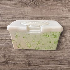 Huggies Empty Baby Wipes Tub Green Leaf Botanical Refillable Dispenser Container